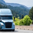 New Freightliner on a highway