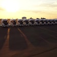 Nikola trucks in a row