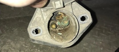 Corroded electrical connection