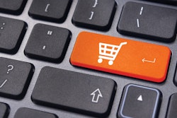 Keyboard with shopping cart on it