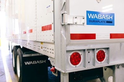 New Wabash trailer with its new corporate logo