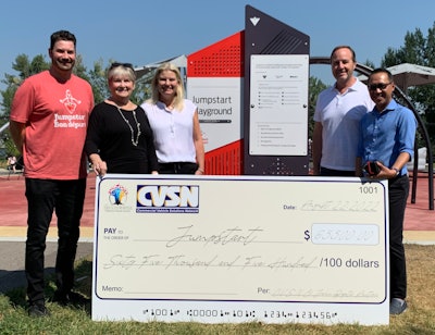 CVSN presents check to JUMPSTART children's charity