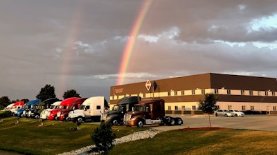 Double Rainbow over Thompson Truck & Trailer store