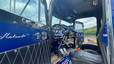 Interior of Randy Victory's 1986 Peterbilt 359