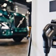 Volvo VNR Electric truck and charging station