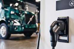 Volvo VNR Electric truck and charging station