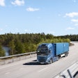 Volvo fuel cell electric truck on highway