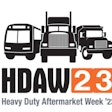 Logo for Heavy Duty Aftermarket Week's HDAW '23 annual event.