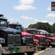 Trucks parked in front of Peach State Truck Centers