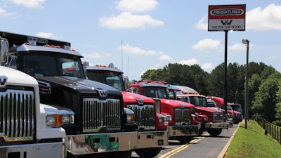 Trucks parked in front of Peach State Truck Centers