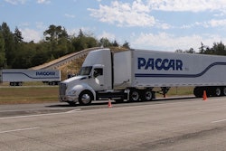 The electric Kenworth T680E shown here at the Paccar Technical Center in Mount Verrnon, Wash. will be different from the T680E used next year in a 1 megawatt wireless charging demo. 'We needed to select a specific battery cell chemistry in order to handle the higher charging rate and minimize the cell degradation,' said Ryan Reed, Kenworth director of research and development. 'We expect batteries to continue to improve rapidly to better handle these high charge rates and survive the life of the vehicle.'