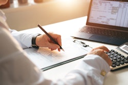 Man working on finances