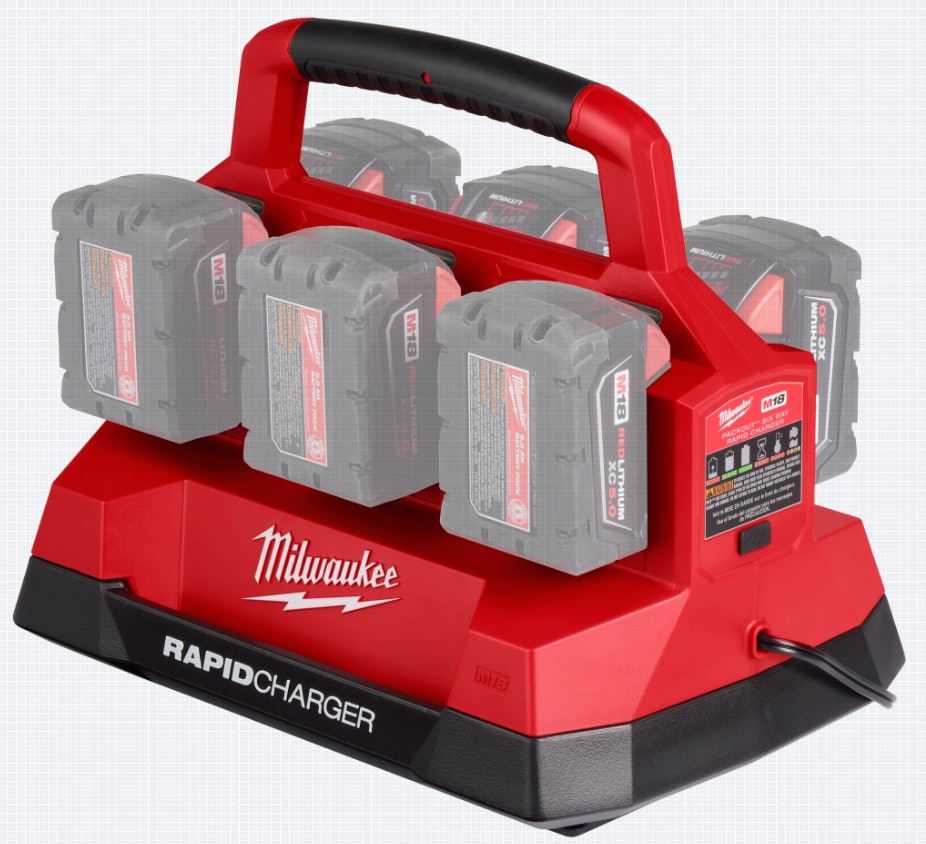 Milwaukee Tool introduces portable six bay rapid charger Trucks