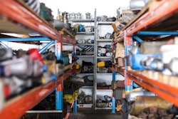 Shot of parts inventory hallway