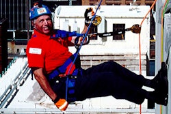 Marc Karon at 'Over the Edge' charity event