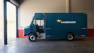 Harbinger van in garage