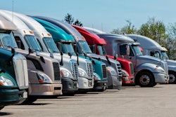 Group of trucks parked