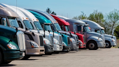 Group of trucks parked