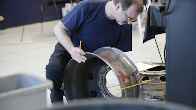 Hogan Truck Leasing technician at work