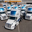 Kenworth T680 FCEVs (fuel cell electric vehicles) in Southern California.