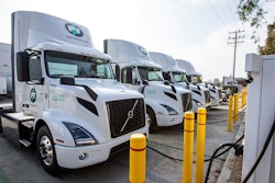 Volvo VNR electric trucks charging