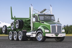 Peterbilt tractor with logging equipment