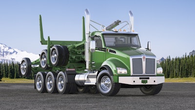 Peterbilt tractor with logging equipment