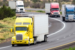Trucks driving on highway