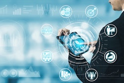 Man holding tablet and evaluating data