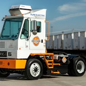 Orange EV eTriever terminal tractor
