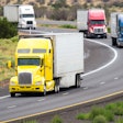 Trucks driving on the highway