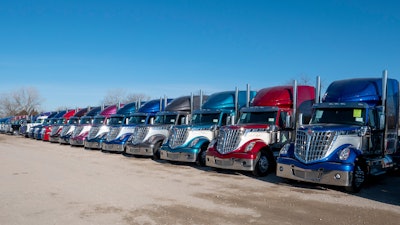 Group of trucks prepared for sale with Taylor & Martin