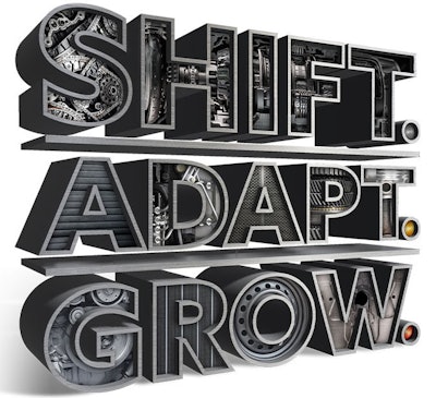 Logo that reads Shift. Adapt. Grow.