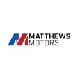 blue and red Matthews Motors logo