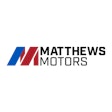 blue and red Matthews Motors logo