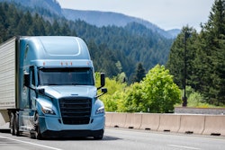 Freightliner on the highway