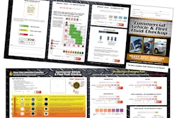 Pictures of a fluid test kit's instructions and documentation.