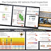 Pictures of a fluid test kit's instructions and documentation.
