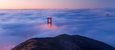 Golden Gate Bridge in fog