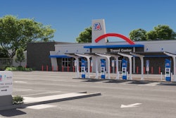 Electrify America chargers at a TA travel center