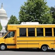 A GreenPower Type A Nano BEAST in front of the nation's capitol.