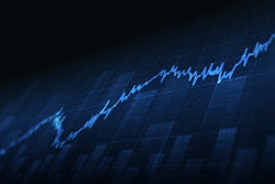 A blue fever chart with stock symbols.