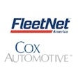 The logos for FleetNet America and Cox Automotive.