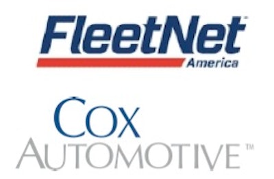The logos for FleetNet America and Cox Automotive.