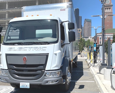 A Kenworth electric truck