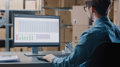 Man looking at computer