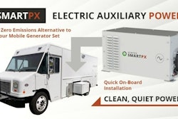 A picture of how the SmartPX attaches to a work truck.