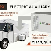 A picture of how the SmartPX attaches to a work truck.