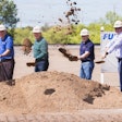 Total Truck Parts executives at groundbreaking