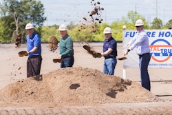 Total Truck Parts executives at groundbreaking